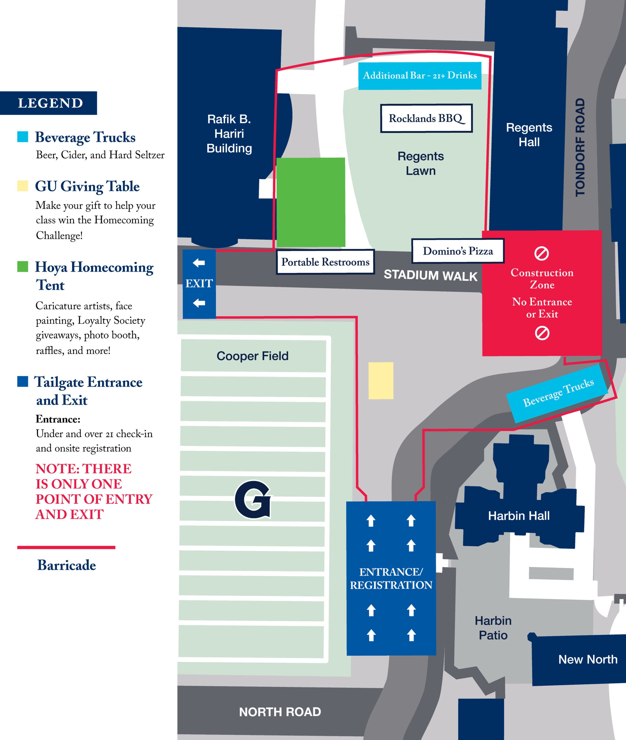 homecoming 2026 tailgate map